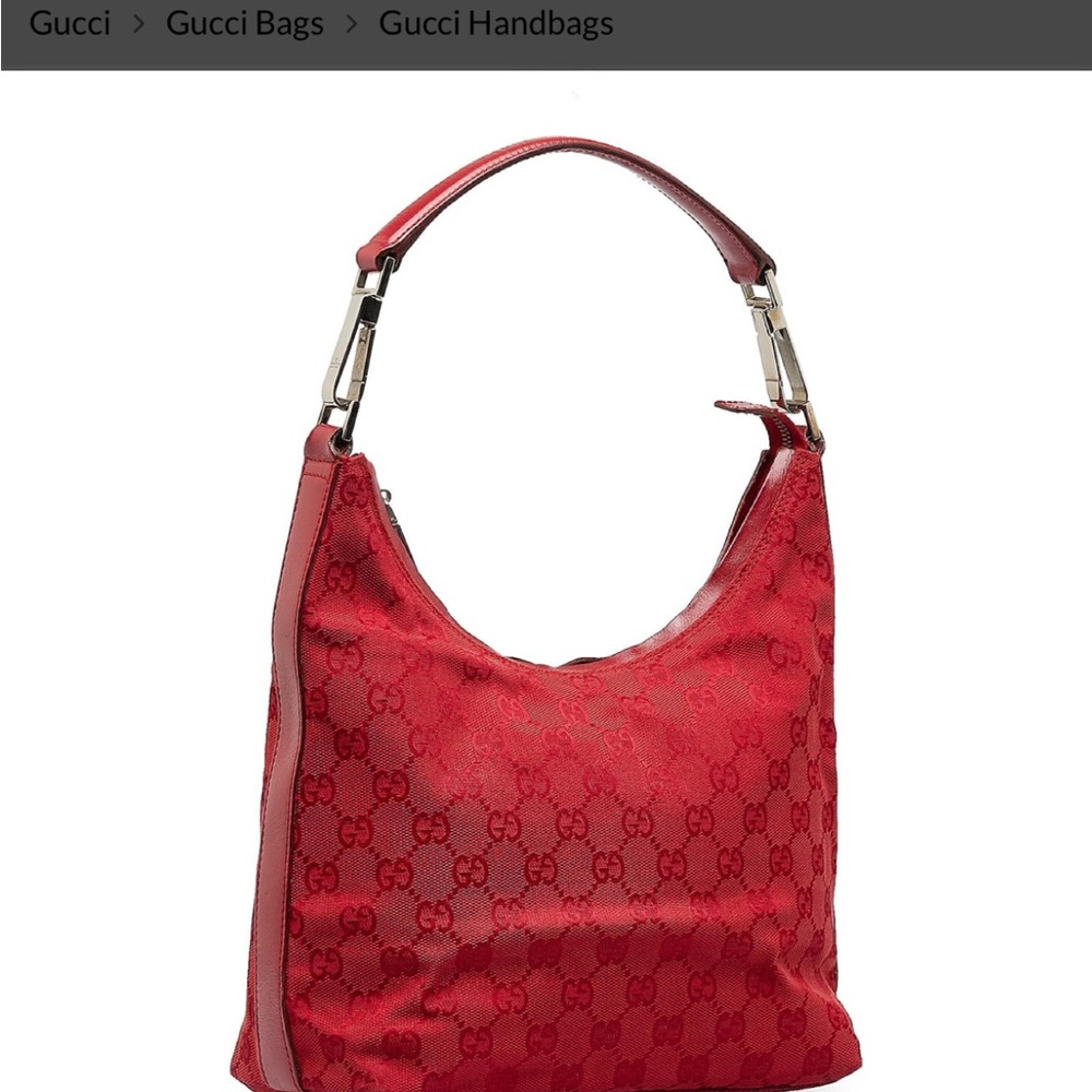 Gucci Red GG Canvas Shoulder Bag - Picture 3 of 12